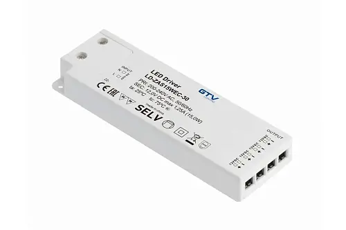 Блок питания для светодиодов SLIM EASY CLICK 220/12V 15W IP20, с mini amp и проводом 1,5м — купить оптом и в розницу в интернет магазине GTV-Meridian.